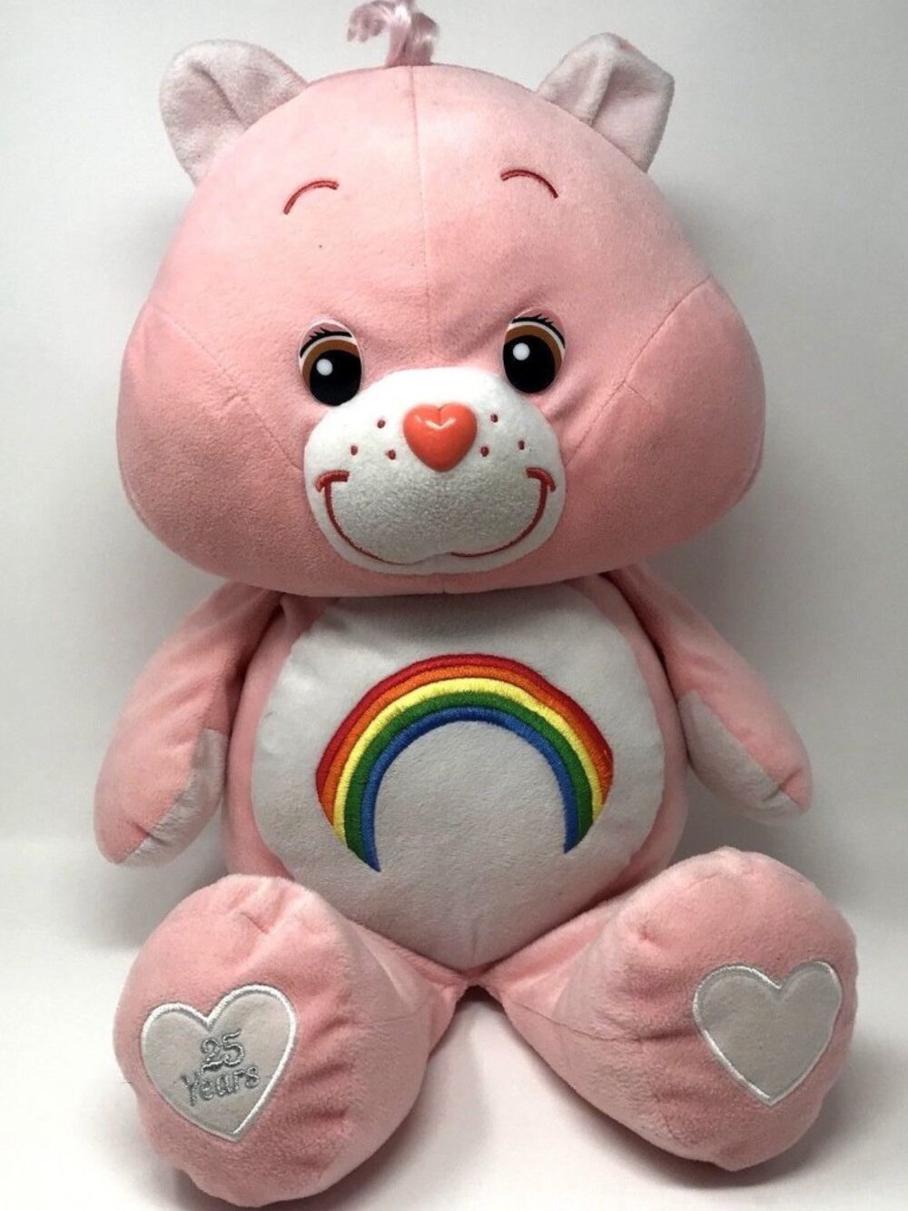 25" Care Bears Jumbo Cheer Bear Plush Rainbow 25th Year Anniversary 2007